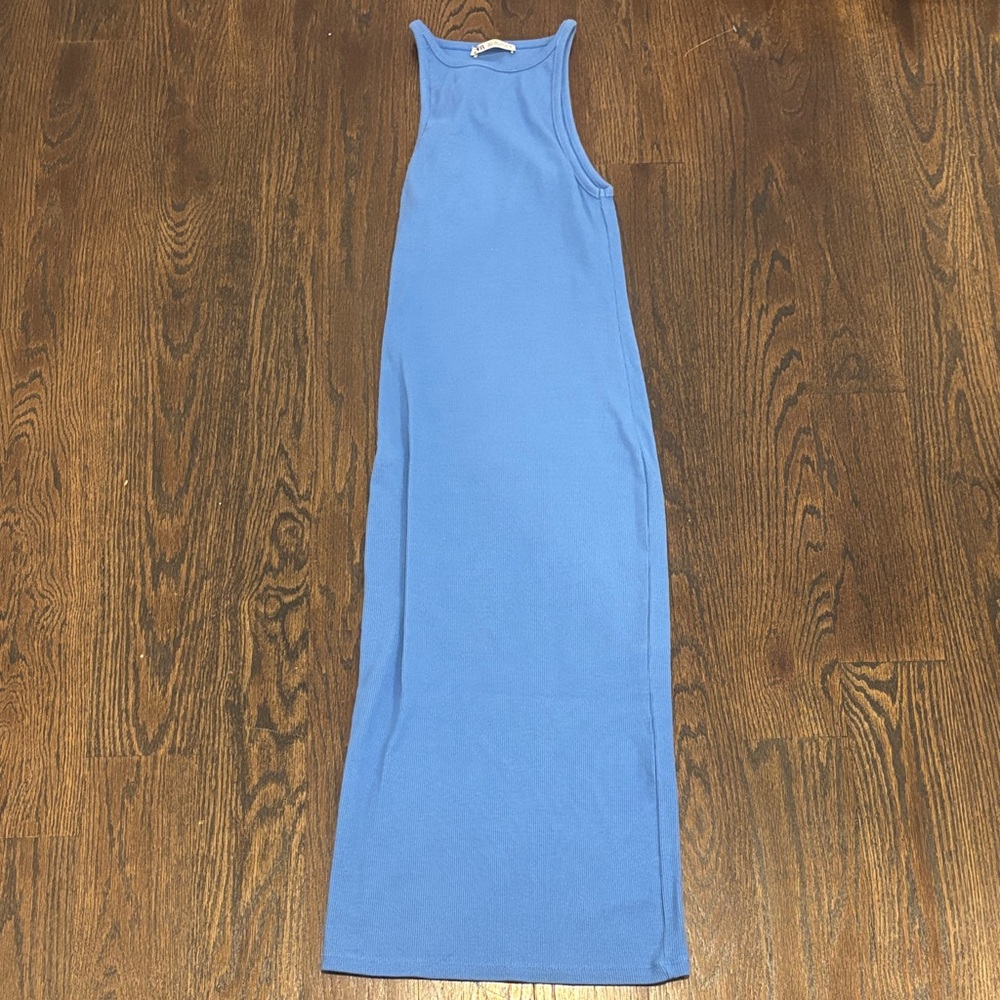 Zara Women’s Sleeveless Blue Maxi Dress Size Small